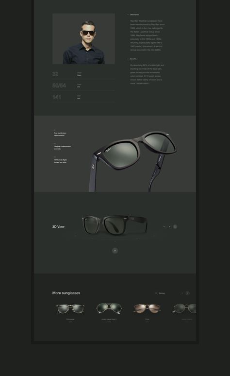 ShadyRays Sunglasses on Behance Sunglasses Website Design, Figma Website Design, Website Ui Ux Design, Figma Website, Concept Web, Agency Website Design, Agency Website, Web Inspiration, Website Branding