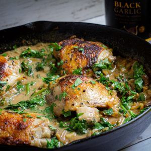 Black Garlic Recipes, Creamy Chicken Dish, Garlic Chicken Recipes, Black Garlic, Mustard Chicken, Dinner Party Menu, Garlic Pasta, Garlic Recipes, Lemon Sauce