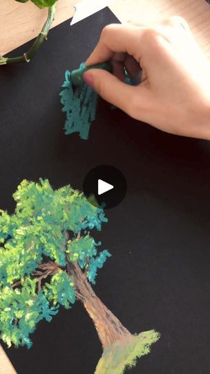 Oil Pastel tree drawing #art  #oilpastel-1 | TechTrendz | TechTrendz · Original audio Pastel Tree Drawing, Tree Oil Pastel, Pastel Paintings, Oil Pastel Art, Oil Pastel Drawings, Tree Drawing, Tree Leaves, Pastel Drawing, Pastel Art