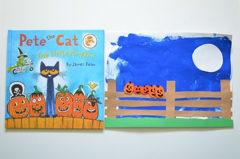 Pete The Cat Five Little Pumpkins Craft, Pete The Cat Halloween Craft, Prek Homeschool, 5 Little Pumpkins, Writing Comprehension, Fine Motor Ideas, Five Little Pumpkins, What Is Reading, Holiday Worksheets