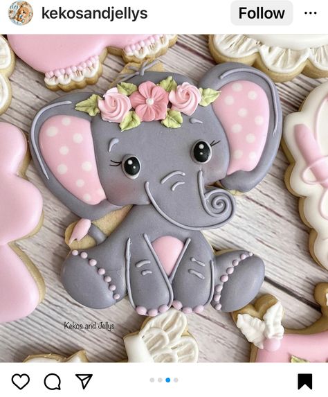 Baby Shower Girl Diy, Baby Shower Fruit, Elephant Cookies, Idee Babyshower, Elephant Baby Shower Theme, Baby Shower Deco, Elephant Birthday, Proud Of Myself