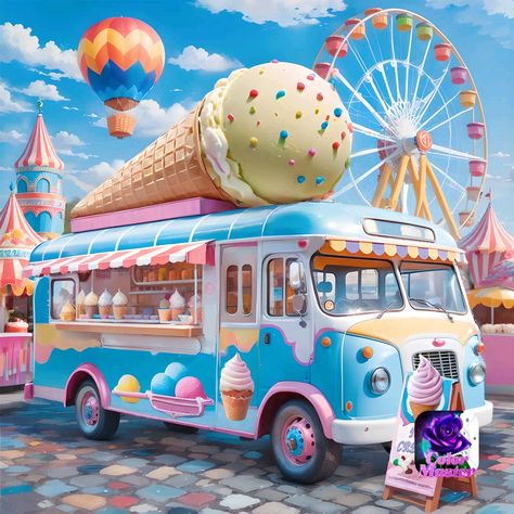 Ice Cream Truck Aesthetic, Cream Pictures, Ice Cream Pictures, Kimberly Ann, Pinterest Ideas, Ice Cream Truck, Good Thoughts Quotes, Food Coloring, Good Thoughts