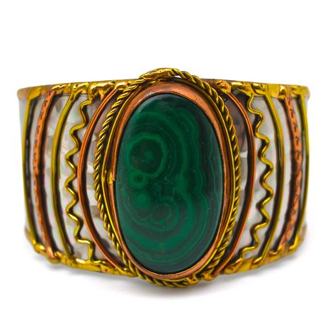 PRICES MAY VARY. Title: ANJU JEWELRY Janya Collection Mixed Metal Cuff Bracelet - Malachite Stone. Product Type: Departments > Women > Jewelry > Bracelets > Cuff Hand Candy, Vintage Cuff Bracelet, To Express Your Feelings, Will Power, Metal Cuff Bracelet, Medieval Jewelry, Cuff Jewelry, Malachite Stone, Womens Jewelry