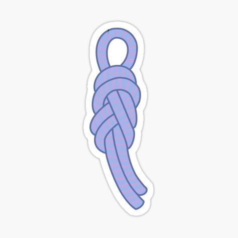 "double figure 8 knot_lilac" Sticker for Sale by artisticCATs | Redbubble Figure Of 8 Knot, Double Figure 8 Knot, Climbing Knot Tattoo, Figure 8 Knot, Tattoo Dream, 8 Knot, Climbing Knots, Knot Tattoo, Hand Poke