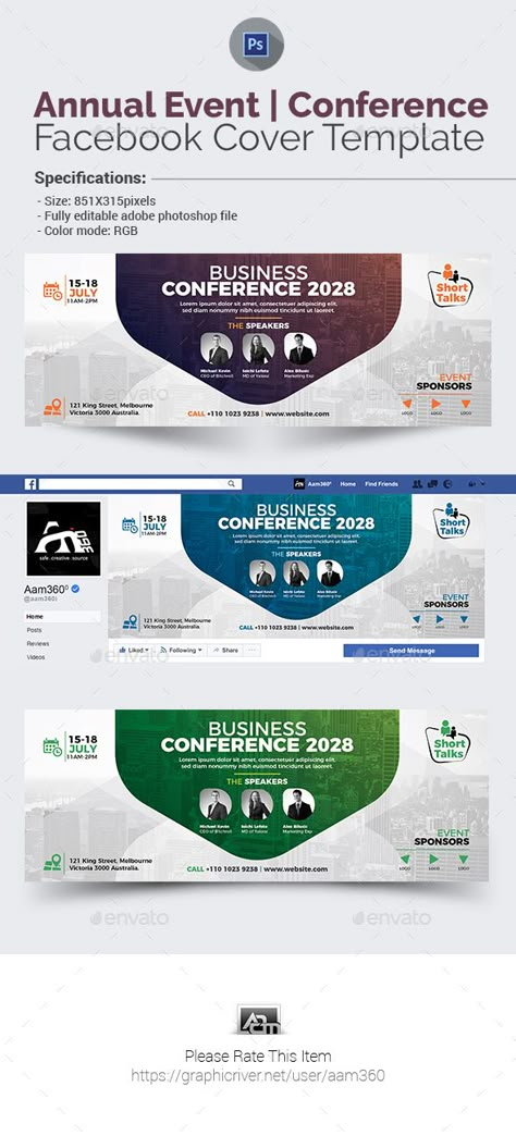 #Event | #Conference #Facebook Cover - Facebook Timeline Covers Social Media Company Facebook Cover Design, Backdrop Design Graphics Event, Event Template Design, Facebook Event Cover Design, Conference Poster Design Events, Template Social Media Design, Conference Social Media Design, Event Timeline Design, Event Banner Design Inspiration