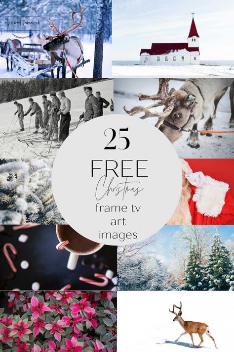 Free Christmas Art for Samsung Frame TV – 25 Holiday Art Downloads Free Frame Tv Art Christmas, Free Samsung Frame Art, Samsung Frame Tv Art Free, Frame Tv Christmas Art, Christmas Frame Tv Art, Free Frame Tv Art, Picture Frame Tv, Xmas Frames, Frame Tv Art Christmas