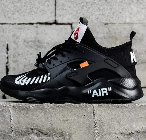 NIKE AIR HUARACHE OFF WHITE Bo Jackson Shoes, Thanos Avengers, Black Huarache, Beaverton Oregon, Off White X Nike, Off White Nike, Nike Boots, Nike Shoes Outfits, Running Shoes Black