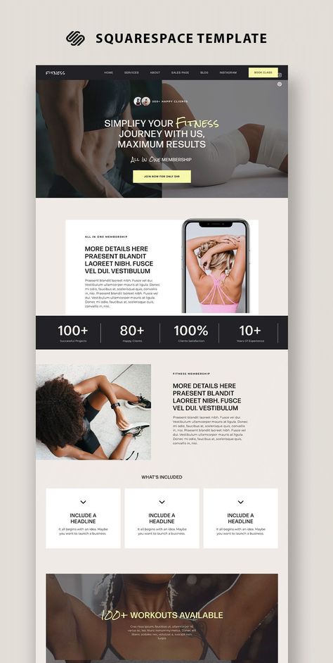 Web site design - web design trends Membership Website Design, Sport Website Design, Modern Website Design Layout, Fitness Website Design, Pilates Business, Squarespace Template Design, Football Website, Personal Trainer Website, Website Sample