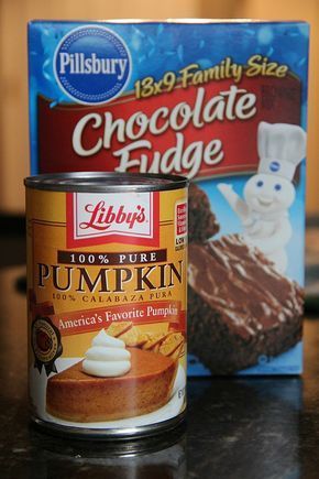 Pinterest Fail, Cheesecake Brownie, Pumpkin Brownies, Cholesterol Foods, Pumpkin Spice Recipe, Homemade Pumpkin Spice, Low Cholesterol Recipes, Duncan Hines, 2 Ingredient