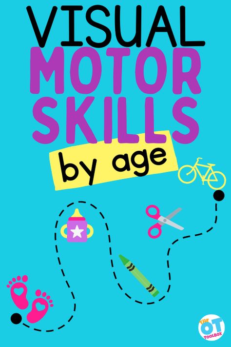 This resource includes visual motor skills by age and lists visual motor integration developmental milestones. Visual motor development is part of hand eye coordination skills that happen from a very young age. From shaking a rattle and reaching for baby toys, to holding a pencil and writing letters, the developmental milestones are something to guide functional skill achievement! Let’s explore these visual motor developmental milestones! Preschool Visual Motor Activities, Visual Motor Activities Occupational Therapy, Visual Motor Activities For Preschoolers, Visual Stimulation Activities, Visual Motor Activities For Kids, Visual Motor Integration Activities, Skills By Age, Visual Motor Activities, Holding A Pencil