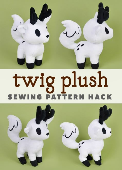 Rabbit Plush Pattern Free, Sewing Patterns Free Stuffed Animals, Easy Sewing Patterns Animals, Tbh Creature Sewing Pattern, Easy Plush Sewing Pattern Free, Mothman Sewing Pattern, No Face Plush Pattern, Plush Diy Pattern, Kawaii Plush Pattern