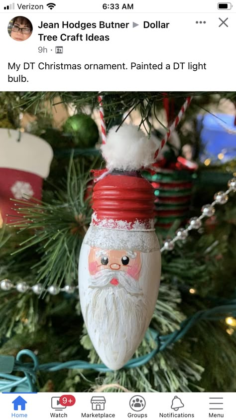 Light Bulb Snowman Ornament Lightbulbs, Clear Light Bulb Ornament Ideas, Lightbulb Santa Ornament, Crafts Using Old Christmas Light Bulbs, Christmas Lightbulb Crafts, Old Christmas Light Bulb Crafts, Bulb Ornaments Diy Ideas, Christmas Light Bulb Crafts, Christmas Bulbs Ornaments Diy