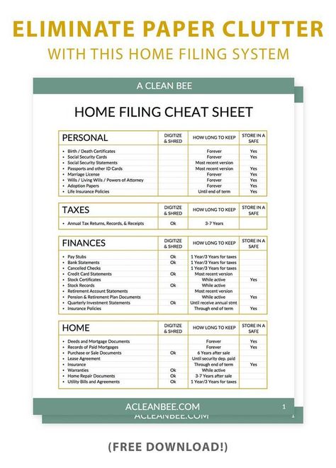 Minimize Paper Clutter with These Home Filing Categories Filing Categories, Decluttering Paper, Home File Organization, Valentine Craft Ideas, Home Filing System, Teacher Organisation, Filing Cabinet Organization, Paper Clutter Organization, Office Organizing