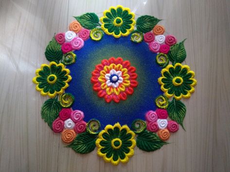 Siddhis rangoli art Bhai Duj Rangoli, Buddha Rangoli, Scenery Rangoli, Attractive Rangoli Designs, Easy And Simple Rangoli Designs, Butterflies Classroom, Rangoli Beautiful, Rangoli Diwali, Simple Rangoli Designs