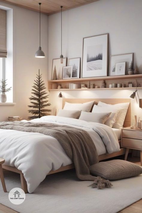 Winter is here, and it’s time to cozy up! Create a serene sanctuary with Nordic-inspired designs. Use natural materials, soft textures, and a minimalist approach to bring warmth into your space. Let your bedroom reflect the beauty of Scandinavian aesthetics this winter. Dive into these ideas for a perfect hygge retreat!#ScandinavianDesign #HyggeLife #WinterSanctuary #CozyVibes #HomeDecor Nordic Bedroom Scandinavian, Bedroom Ideas Cozy Warm, Hygge Decor Bedroom, Cozy Scandinavian Bedroom, Hygge Interior, Hygge Bedroom, Hygge Aesthetic, Comfy Space, Scandi Bedroom