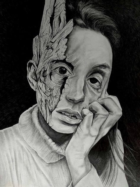 Contemporary Art - Drawing - Migraine - Lucile Maury Migraine Art, Artist Biography, Drawing Practice, Migraine, Portrait Art, Art Drawing, Mood Boards, Painting & Drawing, Contemporary Art