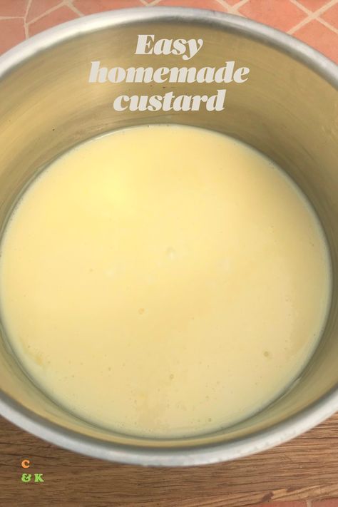 Stovetop Custard, How To Make Custard Easy, Quick Custard, Simple Easy Sweet Recipes, Easy Custard Recipe Simple, Quick Custard Recipes, Whole Egg Custard, Custard For One, Vanilla Custard Recipe Easy