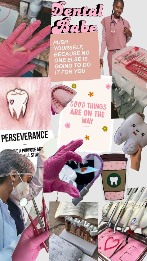 #dental hygienist #dental #dentalhygiene #myfirstshuffle #pinkaesthetic Dental College Aesthetic, Dental Assistant Aesthetic Wallpaper, Certified Dental Assistant, Hygiene Vision Board, Dental Student Aesthetic, Dental Hygienist Aesthetic, Dental Hygiene Aesthetic, Dental Assistant Aesthetic, Dental Hygiene Month