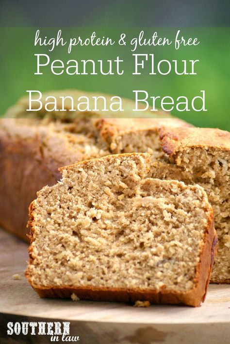 Healthy High Protein Peanut Butter Banana Bread Recipe - low fat, gluten free, healthy, high protein, sugar free, freezable recipe, freezer recipe Protein Banana Bread Recipe, Best Gluten Free Breakfast, High Protein Banana Bread, Peanut Butter Banana Bread Recipe, Oat Flour Banana Bread, Healthy Protein Desserts, Healthy Recipes Gluten Free, High Protein Peanut Butter, Gluten Free Clean Eating