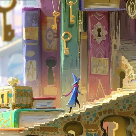 Magic Library 🔮✨ 3h live demo done at my workshop with @lagaleriaroja!! I love how this turned out, the mood of the class was very good… | Instagram Magic Library, Drawing Magic, Painting Together, Magical Library, Sand Hourglass, Bg Design, Arte Inspo, 판타지 아트, Environment Concept Art