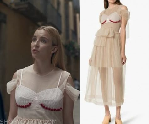 Killing Eve: Season 3 Episode 4 Villanelle’s White Tulle Embellished Bustier Dress Jodie Comer The White Princess, Villanelle Dress, Killing Eve Fashion, Movies Dresses, Villanelle Outfits, Villanelle Style, Astronaut Wives Club, Mindy Lahiri, Eve Fashion