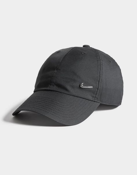 Black Nike Cap, Nike Cap, The Peak, Clothing Essentials, Jd Sports, Sport Fashion, Black Nikes, Metallic Silver, Baseball Hats