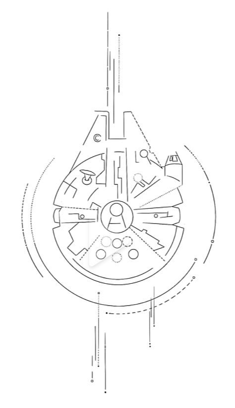 Millenium Falcon Drawing, 501st Tattoo, Star Wars Matching Tattoos, Star Wars Tattoo For Men, Falcon Drawing, Mens Lion Tattoo, Millenium Falcon, Star Wars Tattoo, Star Wars Rebels