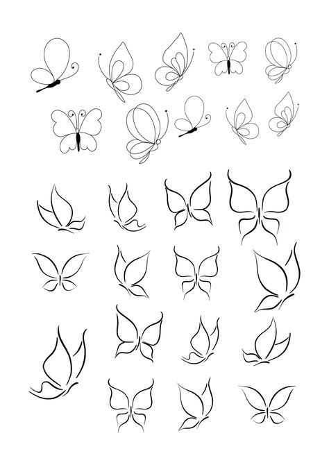 Printable Nail Art Practice Sheet, Printable Nail Art, Butterfly Art Drawing, Bond Paper Design, Cute Easy Doodles, Tattoo Henna, Simple Tattoo Designs, Minimalist Tattoos, Butterfly Drawing