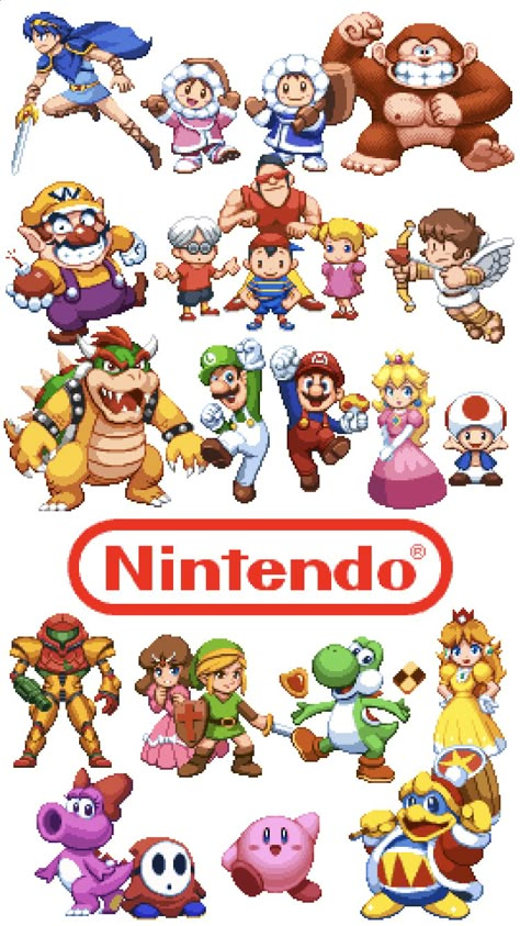 Wallpaper Nintendo, Nintendo Wallpaper, Nintendo Logo, Nintendo Tattoo, Nintendo Gift Card, Smash Bros Characters, Super Smash Bros Characters, Nintendo Mario Kart, Nintendo Fan Art