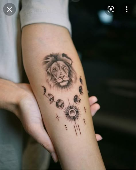 Tattoos For Women Zodiac Signs, Spiritual Tattoos Ideas, Animal Spirit Tattoo, Spiritual Tattoos For Women, Zodiac Signs Leo Tattoo, Tattoo Ideas Female Meaningful, Leo Zodiac Tattoos, Leo Tattoo Designs, Spiritual Tattoo