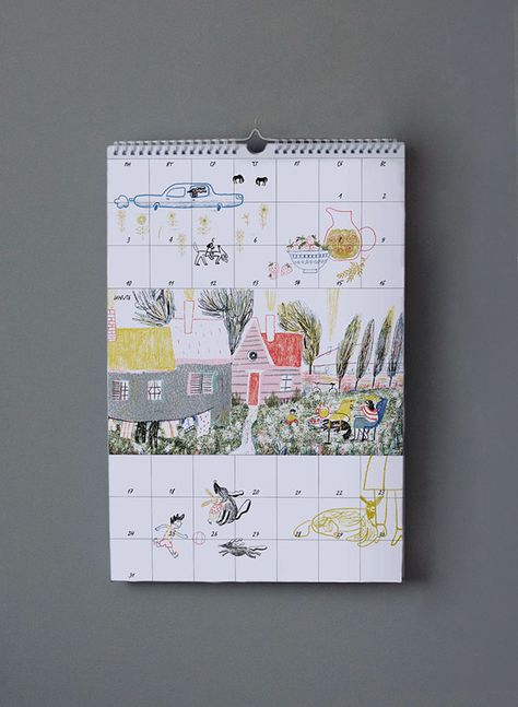 Calendar Design Inspiration, Artist Calendar, Illustration Calendar, 달력 디자인, Dog Calendar, Modern Graphic Art, Calendar 2017, Diy Calendar, Mini Calendars