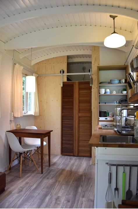 Shed Makeover, Tiny Cabins, Shepherds Hut, Earth Homes, Tiny Cabin, Tiny Living, Home Studio, Guest House, Interior Exterior