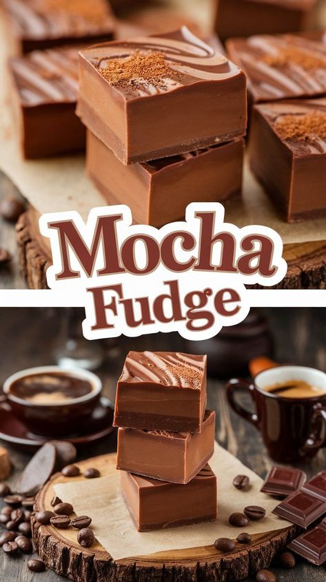 Struggling to find a dessert that’s rich, creamy, and packed with coffee flavor? This mocha fudge is smooth, chocolaty, and has the perfect espresso kick! Save this pin so you can make it anytime you need a sweet caffeine boost! Fudge Without Marshmallow, Fudge Recipes Without Condensed Milk, Fudge Recipes With Marshmallow Fluff, Milk Fudge Recipes, Condensed Milk Fudge Recipes, Mocha Fudge Recipes, Fudge Recipes With Condensed Milk, Recipes With Marshmallow Fluff, Fudge Recipes Peanut Butter