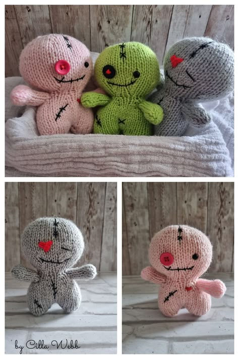 Halloween Scrump Doll Free Knitting Pattern Knit Monster Pattern, Monster Knitting Pattern Free, Easy Knit Toys, Knitted Monsters Pattern Free, Loom Knit Amigurumi, Knit Monster Pattern Free, Plushie Knitting Pattern, Addi Knitting Machine Stuffed Animals, Cute Knitting Patterns Free