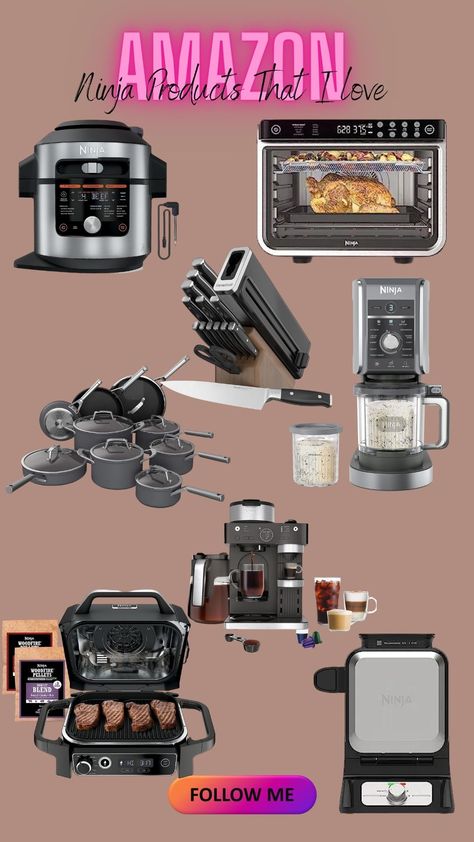 New Home Appliances, Ninja Appliance Products, Ninja Kitchen Appliances, Ninja Appliance, Ninja Products, Ninja Appliances, Apartment Appliances, Cool Kitchen Appliances, Must Have Kitchen Appliances