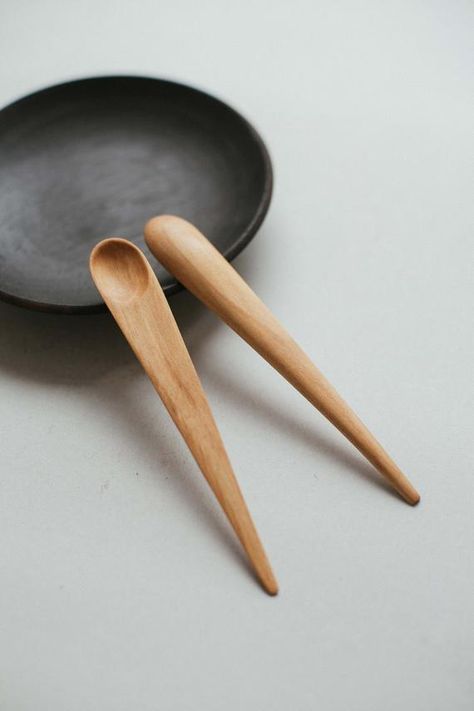 Small Wooden Spoons, Spice Spoon, Wood Spoon Carving, Salt Spoon, Carved Spoons, Wood Utensils, Spoon Carving, Wood Carving Designs, Small Spoon