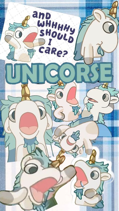 Unicorn From Bluey, Unicorse Bluey Wallpaper, Bluey Aesthetics, Bluey Unicorn, Bluey Unicorse, Unicorse Bluey, Bluey Wallpapers, Unicorn Memes, Bluey Wallpaper