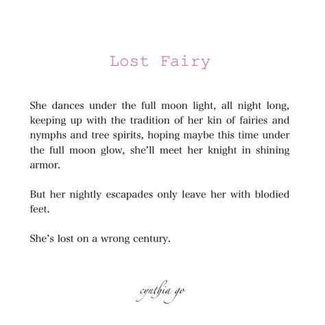 Lost Fairy #shortstory #fiction #microfiction #fairies #nymph #fullmoon #moon #365 #355writing Quotes About Fairy, Fairy Words Aesthetic, Fairy Captions, Angelic Words, Fairy Poems, Full Moon Light, Pink Words, Aesthetic Word, Fairy Quotes