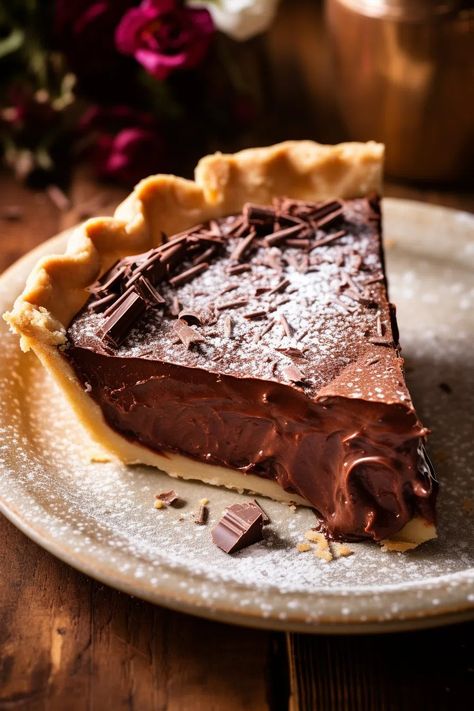 Chocolate Pie That Oven Feeling, That Oven Feelin, Chocolate Pie From Scratch, Dark Chocolate Pie, Anise Biscotti, Praline Pie, Blind Bake Pie Crust, Chocolate Pudding Pie, Chocolate Pie Filling