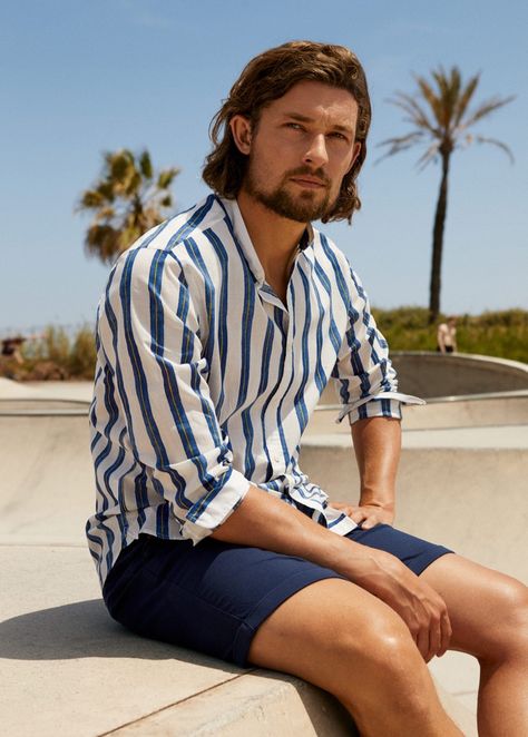 Mango Man “Close to the Sea” Summer 2019 Edit | The Fashionisto Wham T Shirt, Wouter Peelen, Summer Outfits Men Beach, Beach Outfit Men, Man Close, Summer Outfits Men Streetwear, Summer Shirts Men, Audiophile Speakers, Summer Fashions