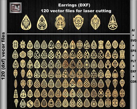 CncCutModel - Etsy Vietnam Tea Light Lanterns, Wood Jewelery, Tree Of Life Jewelry, Laser Cut Jewelry, Laser Cut Earrings, Scroll Saw Patterns, 3d Laser, Wooden Pendant, Digital Svg