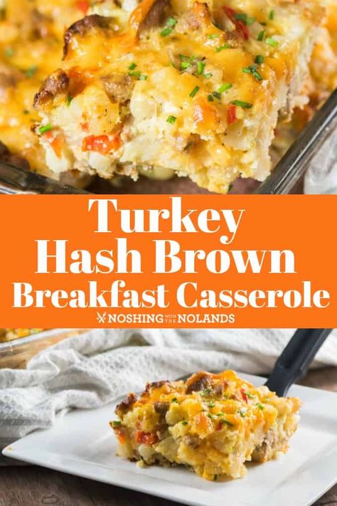 Breakfast With Turkey Sausage, Breakfast Ideas With Turkey Sausage, Healthy Breakfast Casserole With Hashbrowns, Breakfast Casserole With Turkey Sausage, Turkey Hashbrown Casserole Recipes, Thanksgiving Brunch Ideas Turkey, Ground Turkey Breakfast Casserole, Thanksgiving Brunch Casserole, Recipes Using Turkey Sausage