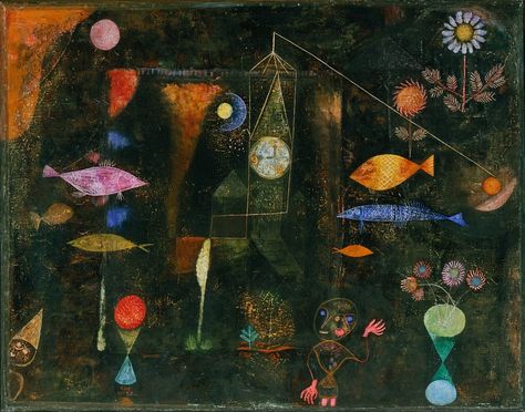 Paul Klee Paintings, Paul Klee Art, August Macke, Most Famous Paintings, Amedeo Modigliani, Canvas Photo Prints, Paul Klee, Painting Tile, Magic Art