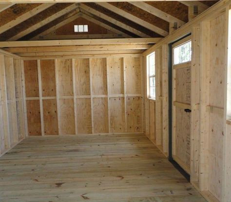 Amish Made EZ-fit Riverside Shed Kit #sheddesigns Shed Shelving Ideas, Shed Shelving, Storage Shed Kits, Storage Shed Organization, Diy Storage Shed, Pallet Shed, Build Your Own Shed, Modern Shed, Shed Organization