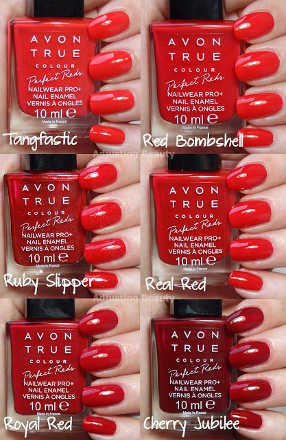 Review: Avon True Colour Perfect Reds - Lipsticks and Nail Enamels - Adjusting Beauty Avon Nail Polish, Avon Nails, Perfect Red Lipstick, Avon True, Cherry Nails, Avon Representative, Beauty Stuff, Nail Inspiration, True Red