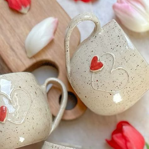 Ceramic.lovers 💙💙 on Instagram: "☕️❤️❤️🤩👌 These beautiful  ceramic  mugs from @marsei_ceramics Leave your thoughts in comments!! Save to not to forget these lovelies❤️‍🔥❤️‍🔥  ➡️ Check out the link in bio for beautiful ceramics and decor.  Credit 📷❤️ @marsei_ceramics  Follow @ceramic.lovers_  Follow @marsei_ceramics   If you like it pls support with ❤️   Note: we don’t own this video/picture, all rights go to their respective owners.   Tag friends who will love this ❤️  Thanks for following me ❤️   #handmadepottery #handmadeceramic #potteryideas #ceramiclove #algoritmoinstagram #instapottery #instaceramics #coffeemug #ceramicmug #handmademug #teamug #potterymug #glazedmug #instamug #espressocup #espressocups #espressomugs #espressomug #mug #mugs #muglife #mugcustom #cup #cups #cerami Ceramic Heart Mug, Thanks For Following Me, Ceramics Pottery Mugs, Color Me Mine, Keramik Design, Clay Craft, Pottery Crafts, Ceramic Studio, Contemporary Ceramics