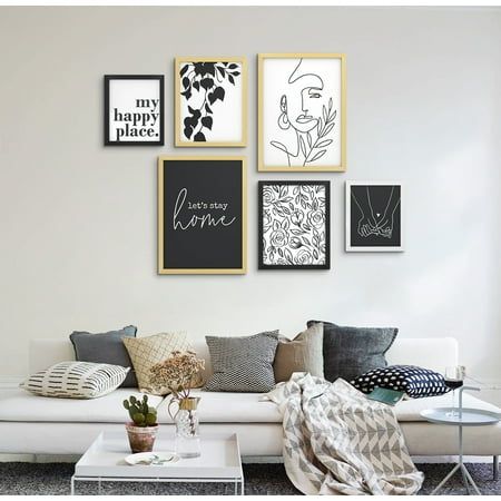 Black living room decor