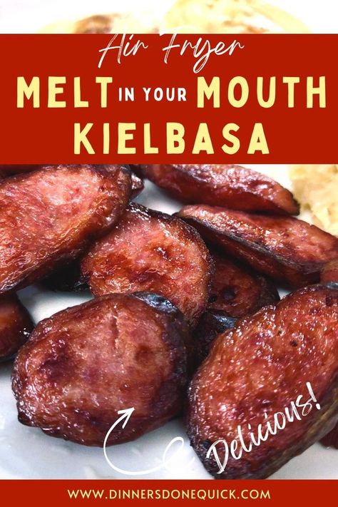 Kielbasa Airfryer Recipes, How To Make Kielbasa Sausage, Quick Easy Healthy Air Fryer Recipes, Air Fryer Kielbasa And Veggies, Air Fryer Recipes Kelbasa, Air Fryer Polish Sausage Recipes, Air Fryer Kielbasa Recipes, Air Fry Kielbasa, Keilbasa Airfryer