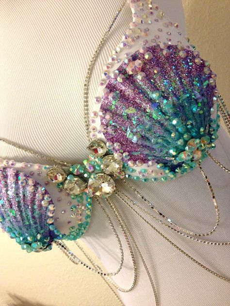 Mermaid Costumes Women, Mermaid Bras, Mermaid Parade, Mermaid Bra, Mermaid Costumes, Mermaid Top, Mermaid Halloween, Mermaid Crown, Mermaid Stuff