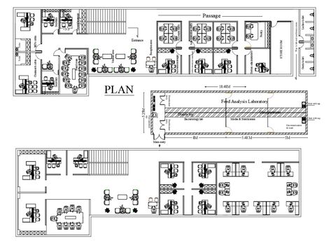 Laboratory Layout Drawing CAD Plan Lab Plan Architecture, Office Layout Plan With Dimensions, Laboratory Design Architecture, Laboratory Floor Plan, Medical Laboratory Design, Warehouse Floor Plan, Floor Layout Plan, Laboratory Idea, Robotics Lab